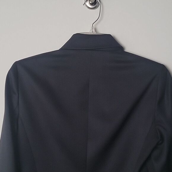 NEW J Crew SZ 2 Wool Black Blazer Jacket Academia Office Preppy VTG Y2K Tuxedo - Picture 9 of 15